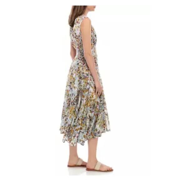 Philosophy Womens Floral Smocked Waist Dress Sleeveless Cottagecore Peasant Sz S - Picture 3 of 14